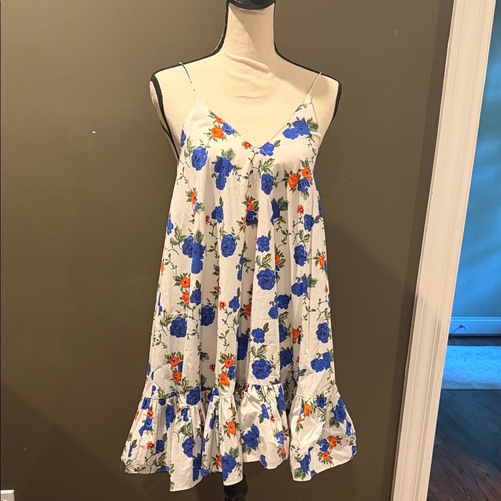 Caroline Constas Laurel Ruffled Floral-Print Cotton-blend Mini Dress - Picture 4 of 10